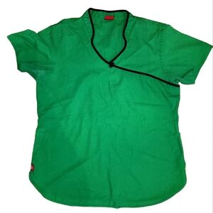 Dickies Scrub Nursing Medical Women Green Top Size Small